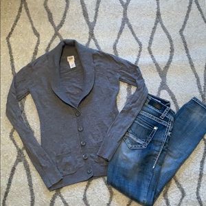 Grey Mossimo Sweater Cardigan